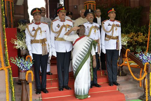 India’s president inaugurates newly elected parliament and sets out economic reforms as a key agenda