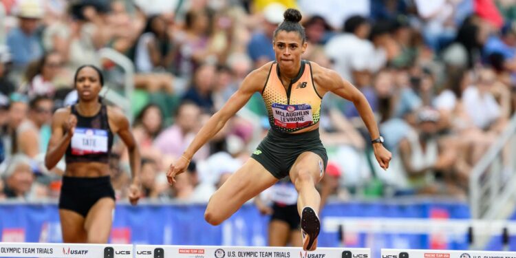 Sydney McLaughlin-Levrone sets world record at Olympic track trials