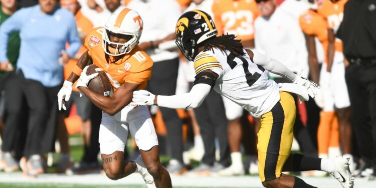 EA Sports College Football 25 ratings for Tennessee Volunteers roster