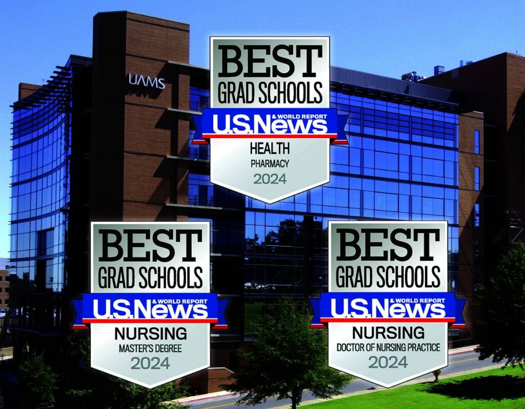 Nationwide, U.S. News & World Report ranked the UAMS College of Pharmacy 31st; the UAMS College of Nursing 45th; the UAMS College of Health Professions' occupational therapy program 79th and its physical therapy program 74th; and the UAMS Fay W. Boozman College of Public Health 88th among all graduate schools.