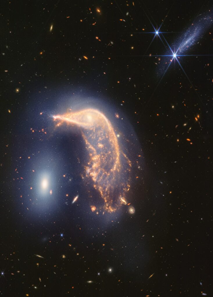 New James Webb telescope photos show ‘penguin and egg’ intertwined galaxies