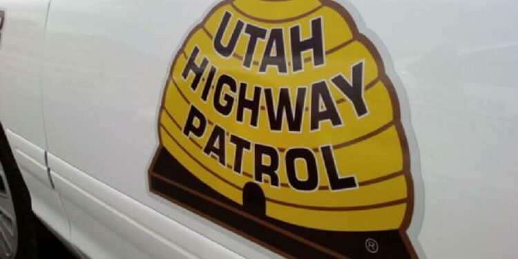 A Utah Highway Patrol emblem is pictured as shown on the side of a UHP vehicle. (Utah Highway Patro...