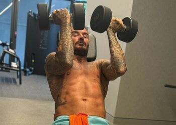 David Beckham Does Shirtless Workout at Wife Victoria’s Request