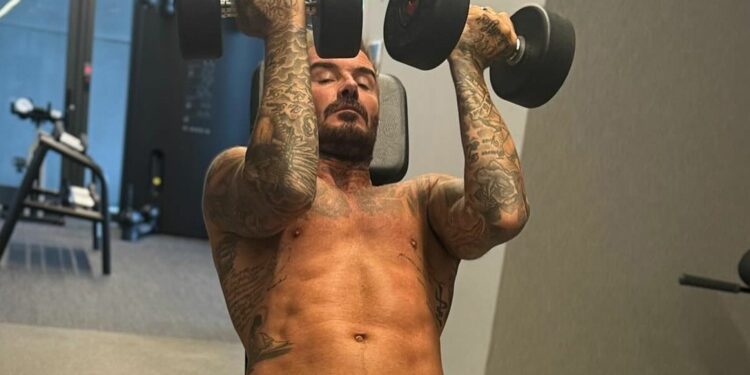 David Beckham Does Shirtless Workout at Wife Victoria’s Request