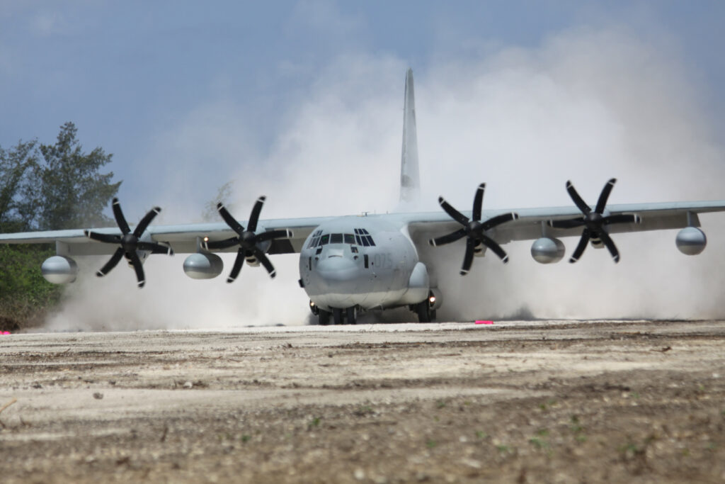 US Transport Aircraft Lands on Tinian